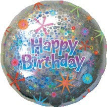 32-Inch Jumbo Holographic Happy Birthday Foil Balloon