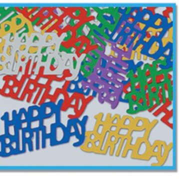 Joyful Sprinkles Fanci-Fetti Multi-Colored Happy Birthday Confetti (3/Pk)
