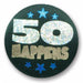 "50 Happens Satin Button - Pack Of 6"