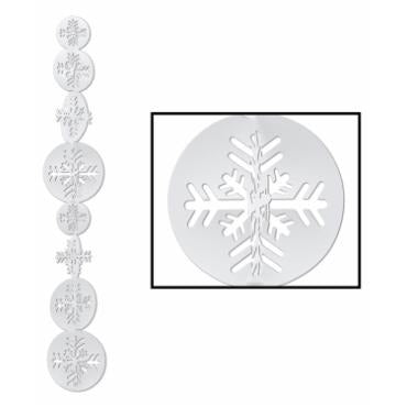 3D Prismatic Snowflake Garland