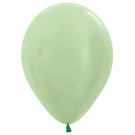 Sempertex Satin Mint Green 5-Inch Latex Balloons, 50 Count