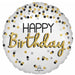 BLK SILVER GOLD HBD 18" HX S40 PKG