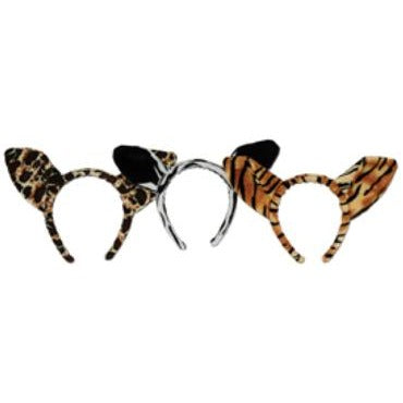 Soft Touch Animal Print Ears, Assorted