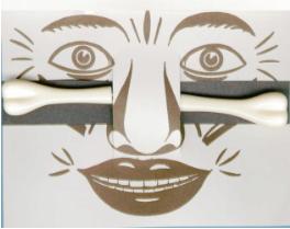 Faux Bone Through Nose Costume Accessory