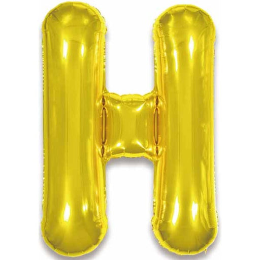 34" Gold Letter H Foil Balloon