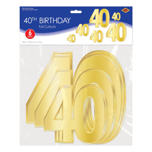 "40" Foil Birthday Cutouts