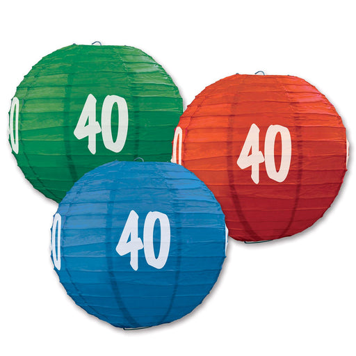 40 Paper Lanterns - Assorted Colors