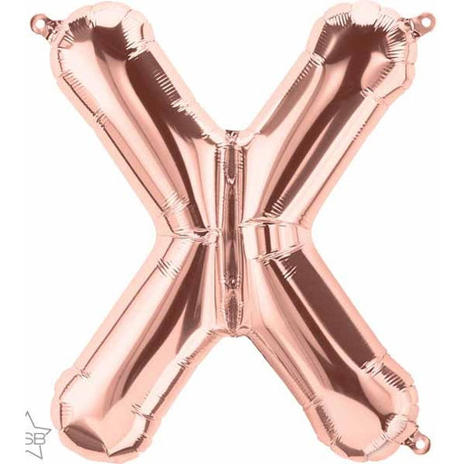 16-Inch Rose Gold Letter X Balloon