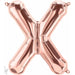 16-Inch Rose Gold Letter X Balloon