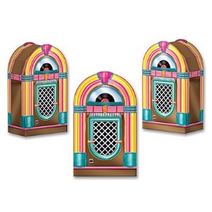 JUKEBOX FAVOR BOXES 3/PKG 3½"X6"