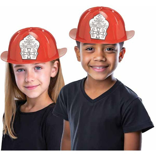 Red Child's Firefighter Costume Hat