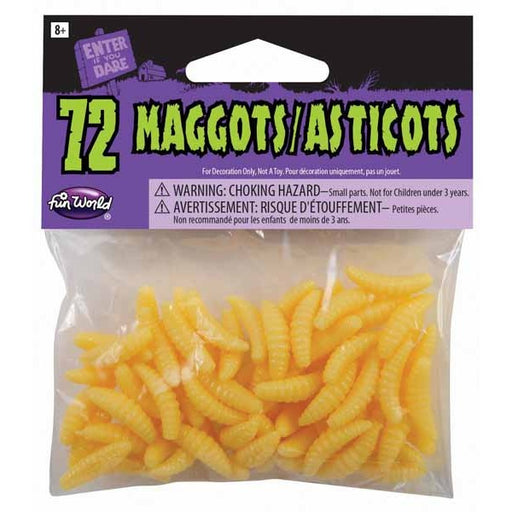 Sachet de fausses asticots décorations d'Halloween, 72 pièces