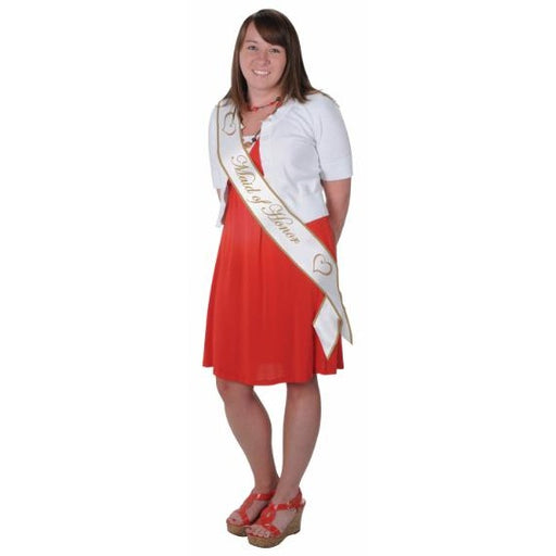 Écharpe en satin pour demoiselle d'honneur