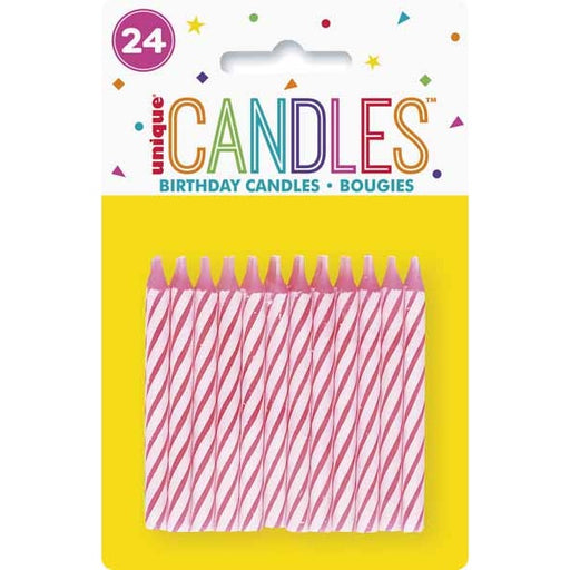 Pink Spiral Candles