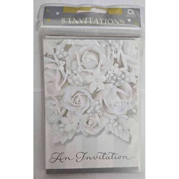 Love Honor Cherish Invitations, 8 Pack