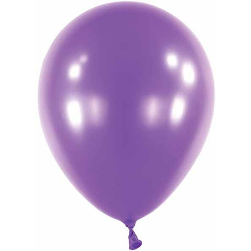 Anagram 5-Inch Metallic Purple Latex Balloons, 100 Count