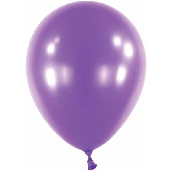 Anagram 5-Inch Metallic Purple Latex Balloons, 100 Count