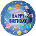 Happy Birthday Planets 18-Inch Foil Balloon