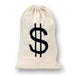 Big Dollar Sign Money Bag, 17 x 11 Inches