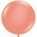 TUFTEX 24-Inch Metallic Rose Gold Latex Balloons, 25 Count
