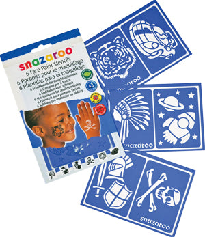 SNAZAROO STENCILS 6/SET BOYS ADVENTURE