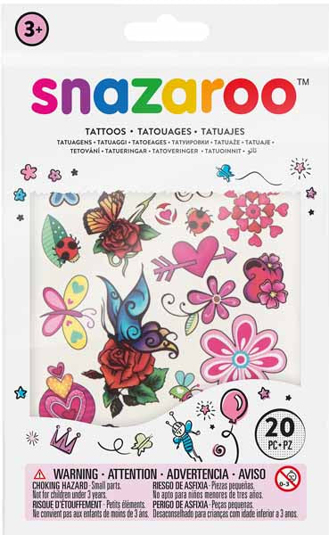 Snazaroo Fantasy Temporary Tattoos, 20 Count
