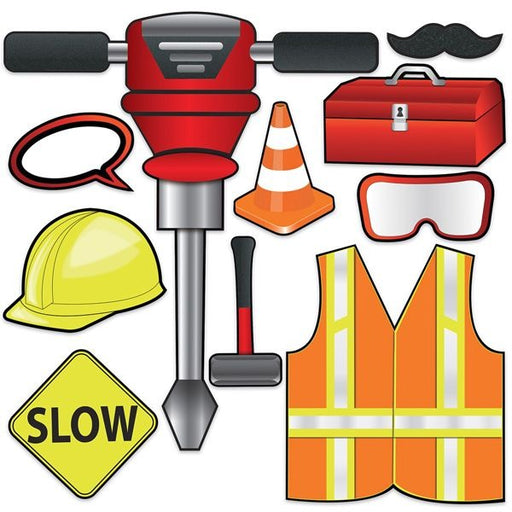 Construction Photo Fun Signs, 10 Count
