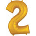 34 Inch Gold Number 2 Foil Balloon