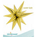 DecoChamp Gold Starburst Foil Balloon, 60 Inch