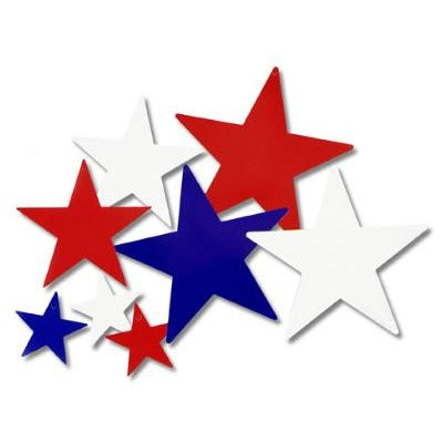 Assorted Red, White & Blue Star Cutouts