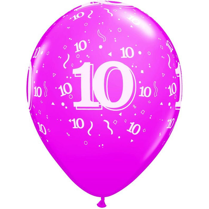 NUMBER #10 CONFETTI 11" TRENDY 50/BG ¢