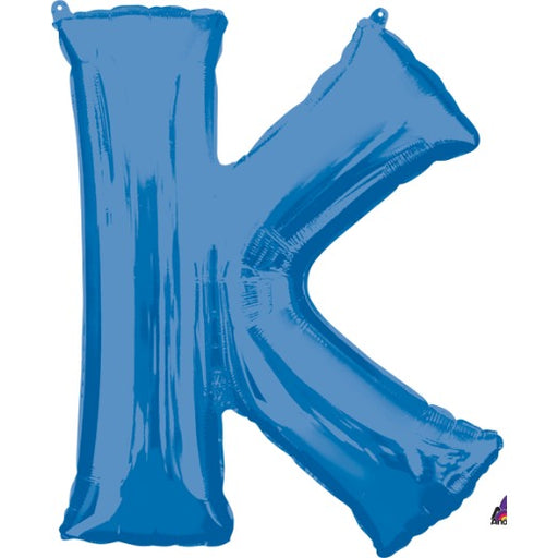Blue Letter K Balloon, 33 Inch