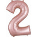 Rose Gold Number 2 Balloon, 34 Inch