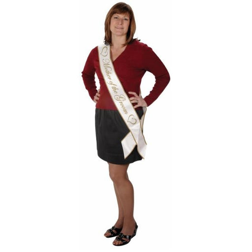Écharpe en satin pour mère du marié