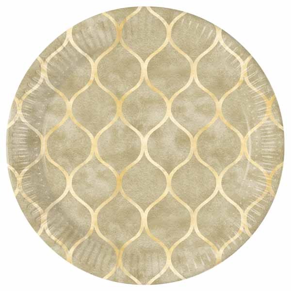 Arabic Cells 9-Inch Paper Plates, 8 Count