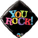 Black "You Rock" 18-Inch Diamond Foil Balloon
