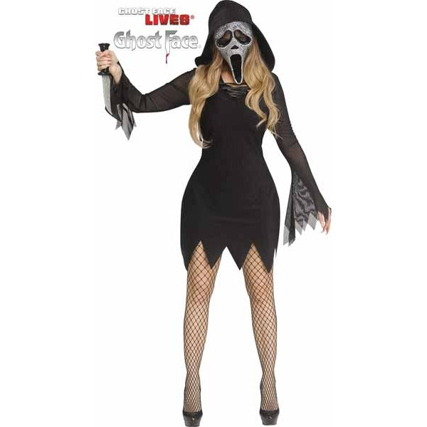 Deluxe Bling Ghost Face Adult Costume, M/L