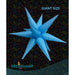 Decochamp 60-Inch Neon Blue Starburst Foil Balloon