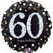 Sparkling 60th Birthday 18-Inch Round Foil Balloon