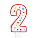 5" #2 Numeral Candles (12Cs)