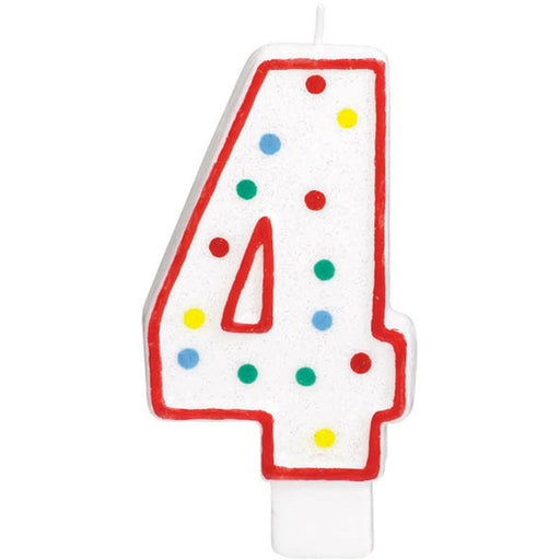 5" #4 Numeral Candles - Pack Of 12.