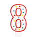 5" #8 Numeral Candles (12Cs)