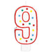 5" #9 Numeral Candles (12Cs)
