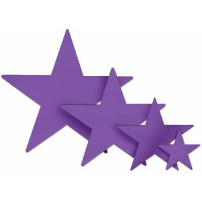 5" Foil Star Bulk Purple.