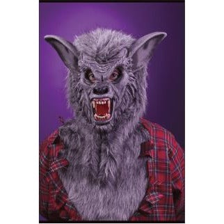 Ferocious Fangs Grey Werewolf Mask