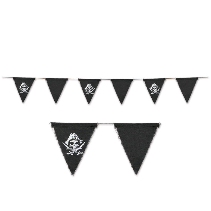 Pirate Fabric Pennant Banner, 6 ft