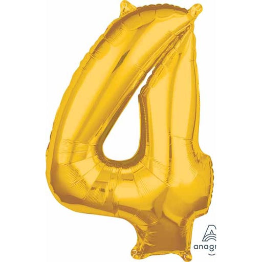 26-Inch Gold Number 4 Balloon