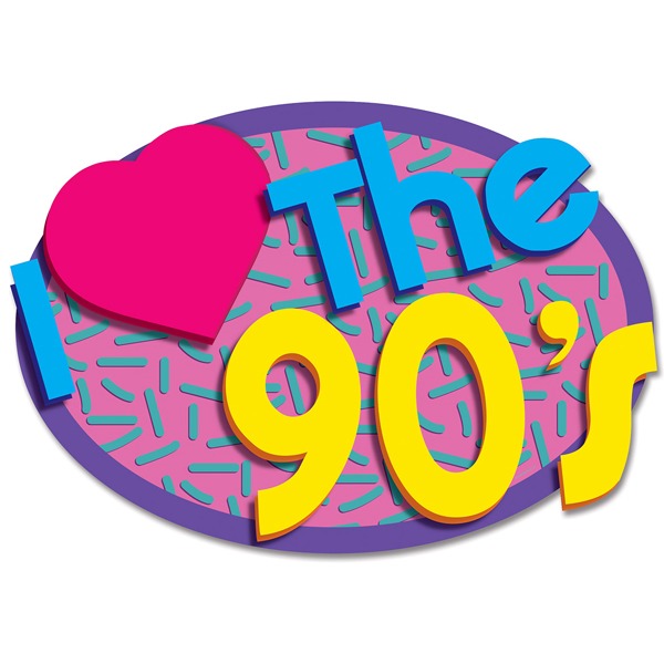 I Love the 90s Party Cutouts, 2 Count