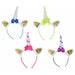 Glittered Unicorn Headbands, 4 Pack