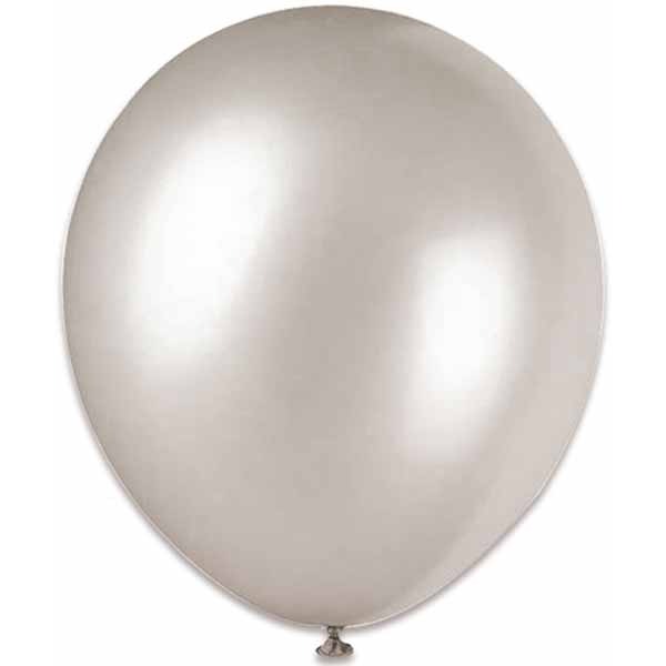 Trico 5-Inch Silver Latex Balloons, 100 Count
